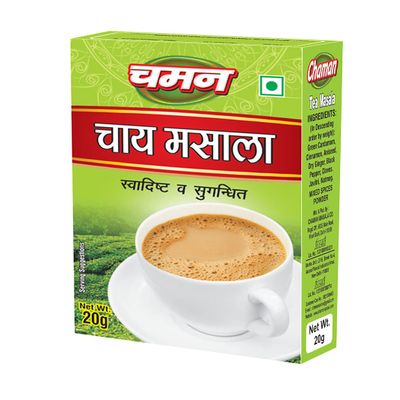 Chaman Tea Chai Masala, Natural Spices (Green cardamon Cinnamon Cloveinger Black Pepper Aniseed Javitri Nutmeg ) 50G Aromatic Taste Enhancer Masala with 100% Natural Ingredients