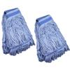 Mop Head Replacement Commercial Heavy Duty String Blue Wet Mop Heads for 3 Typs Commercial Mop Handle(2,Medium) view 1