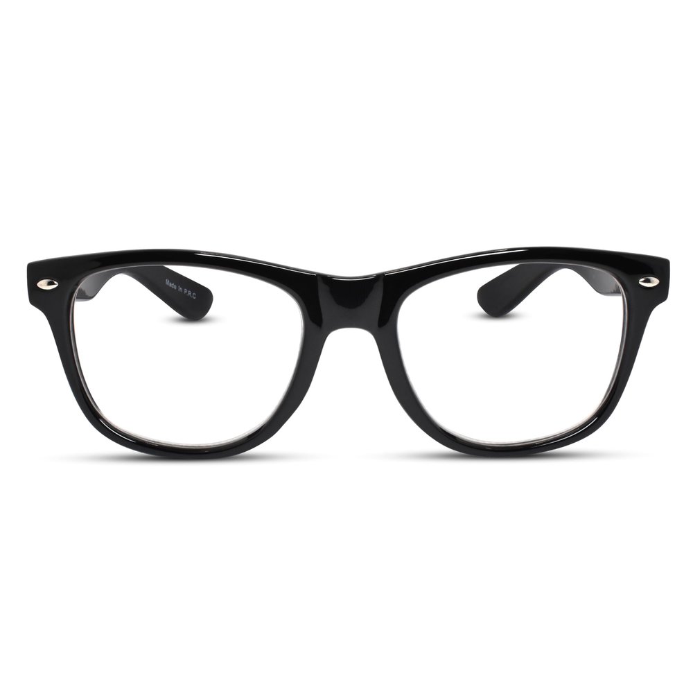 2SeeLife Large TR-90 Reading Glasses for Men - Medium-Wide Fit, Sturdy Frame, Spring Hinges, Premium Oversized Readers, Shiny Black, +1.50