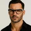 2SeeLife Large TR-90 Reading Glasses for Men - Medium-Wide Fit, Sturdy Frame, Spring Hinges, Premium Oversized Readers, Shiny Black, +1.50 view 3