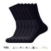 1SOCK2SOCK 6 Pack Diabetic Crew Socks, Therapeutic, Non-Binding Circulatory Silky Soft Cushioned Socks Black Medium view 2