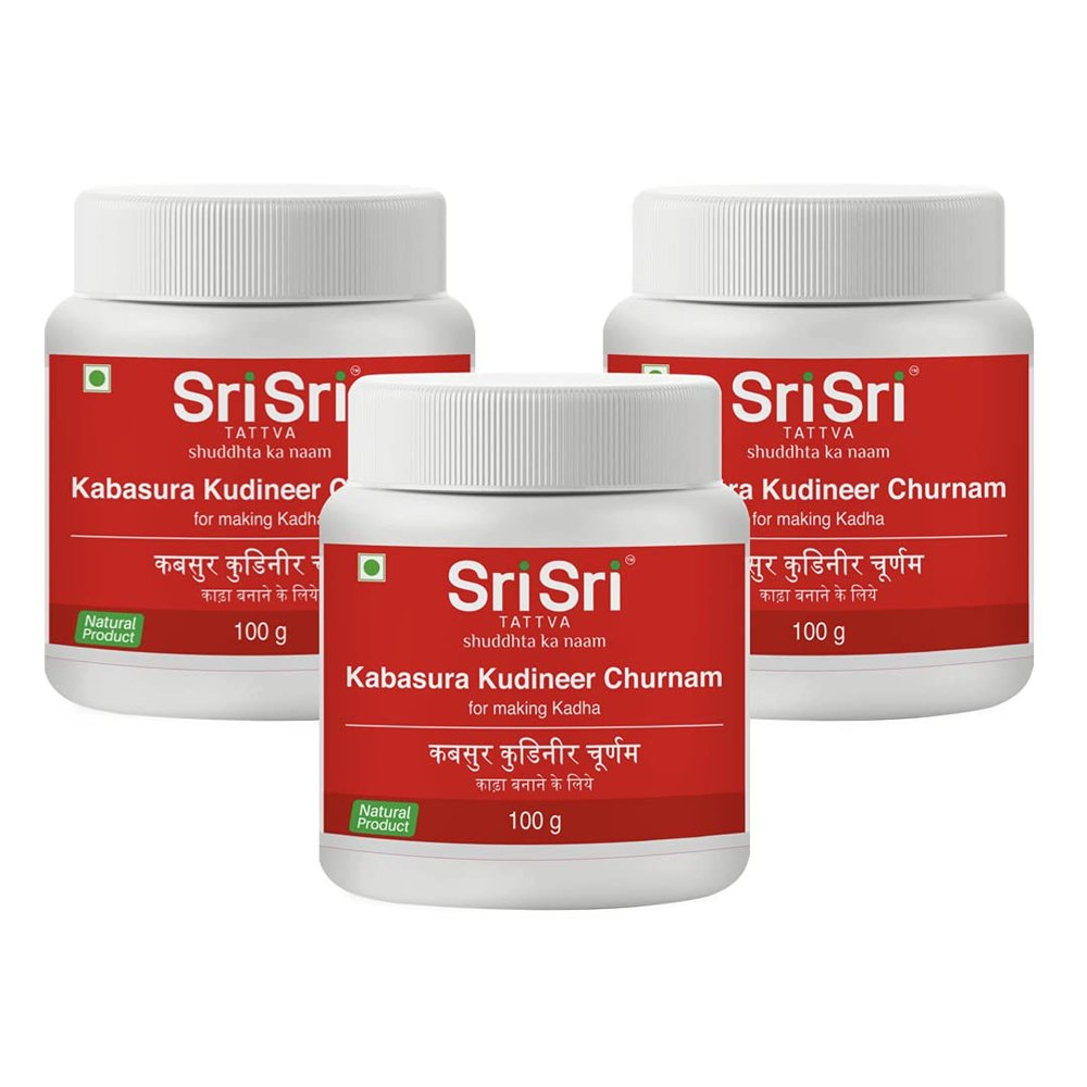 Sri Sri Tattva Kabasura Kudineer Churnam for making Kadha, 100g (Pack of 3)