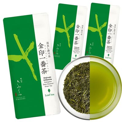 [540g value set] Fukamushi Deep steamed Green Tea -Loose leaf 180g/6.3oz x3packs -from Kakegawa Shizuoka JAPAN | Japanese Tea KIMIKURA
