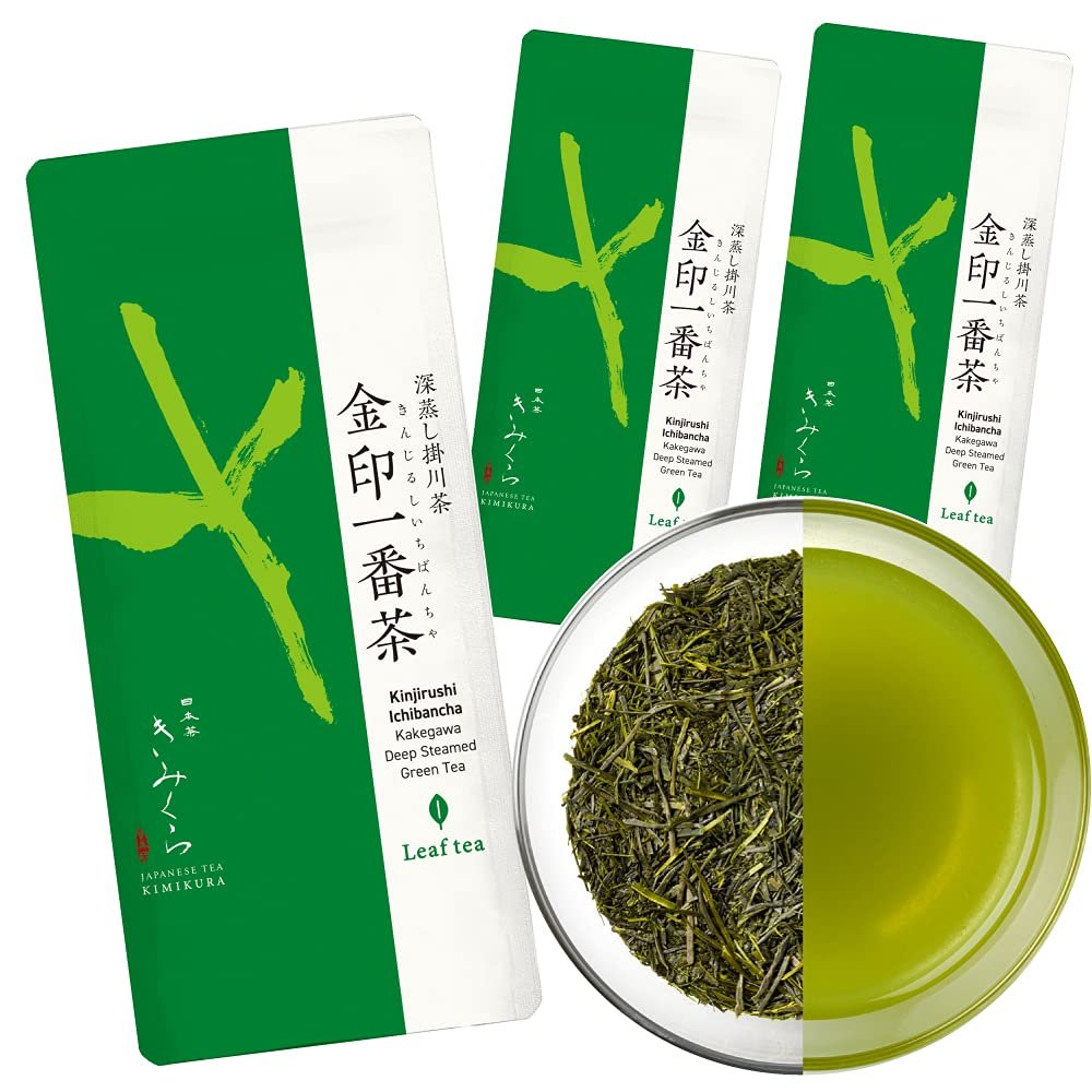 [540g value set] Fukamushi Deep steamed Green Tea -Loose leaf 180g/6.3oz x3packs -from Kakegawa Shizuoka JAPAN | Japanese Tea KIMIKURA