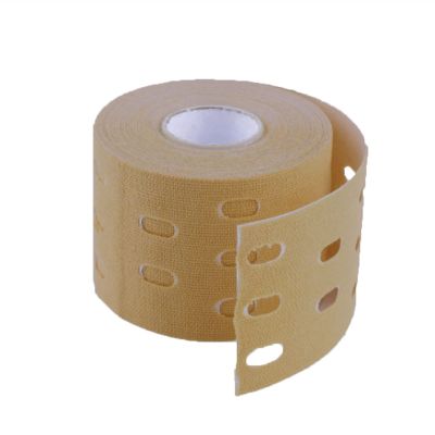 6PCS 5M x 5cm Kinesiology Muscles Sports Care Elastic Physio Roll Punch Therapeutic Tape Adhesive Bandage (Color : B Skin)
