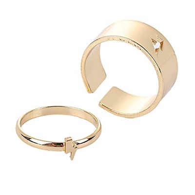 Couple ring men and women pair ring combination ins wind butterfly fashion personality index finger ring (Lightning style)