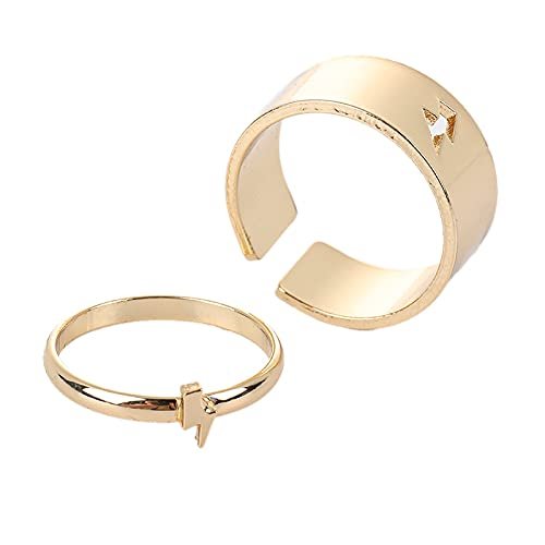 Couple ring men and women pair ring combination ins wind butterfly fashion personality index finger ring (Lightning style)