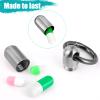 2 Pieces Mini Small Keychain Pill Holder Waterproof Keychain Pill Holder Container Portable Titanium Alloy Box Case for Travel Purse Pocket view 3
