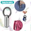 2 Pieces Mini Small Keychain Pill Holder Waterproof Keychain Pill Holder Container Portable Titanium Alloy Box Case for Travel Purse Pocket view 4