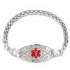 ASTERY Custom Medical Alert Bracelets for Women with Free Engraving,Personalized Identification Emergency Medic ID Bracelet Blood Thinner Diabetes Epilepsy Jewelry,6.0 to 8.5 Inches view 1
