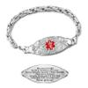 ASTERY Custom Medical Alert Bracelet for Women with Free Engraving,Personalized Emergency Identification Bracelet Waterproof Diabetic Women's Medical Alert ID Bracelet view 1