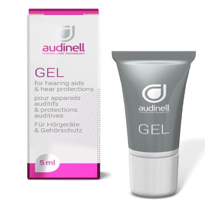 Audinell Ear Gel (5ml) | for Itchy Ears, Dry Skin, Rash, Eczema, Dermatitis | Naturally Hydrates, Moisturizes, Lubricates Ear Canal | Aids Insertion of Hearing Devices, Earbuds, Earplugs, Earmold
