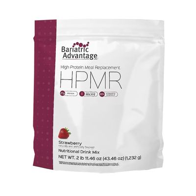 Bariatric Advantage High Protein Meal Replacement Drink Mix - Protein Powder Whey Isolate for Gastric Bypass & Sleeve Gastrectomy Patients - 28 Servings with 27 g Protein - Strawberry - 43.46 oz