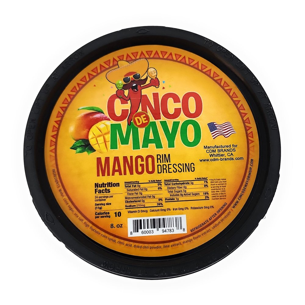 Cinco de Mayo Mango Rim Dip Cocktail Rim Dressing (1 x 7.6 oz. Container)