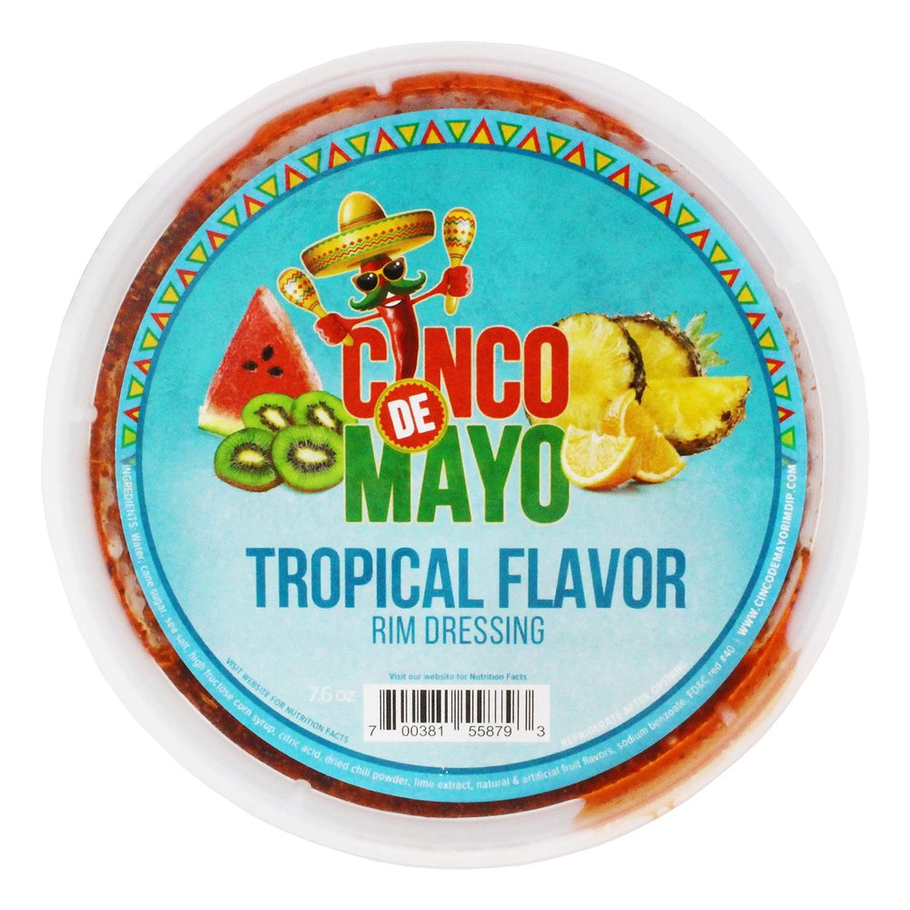 Cinco de Mayo Tropical Rim Dip Cocktail Rim Dressing (1 x 7.6 oz. Container)