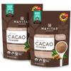 Navitas Organics Cacao Powder - Cocoa Powder Substitute 1:1, For Hot Chocolate, Baking & More - Regenerative Organic Certified, Non GMO, Fairtrade, Gluten Free, Non-alkalized (16oz. Bag, Pack of 2) view 1