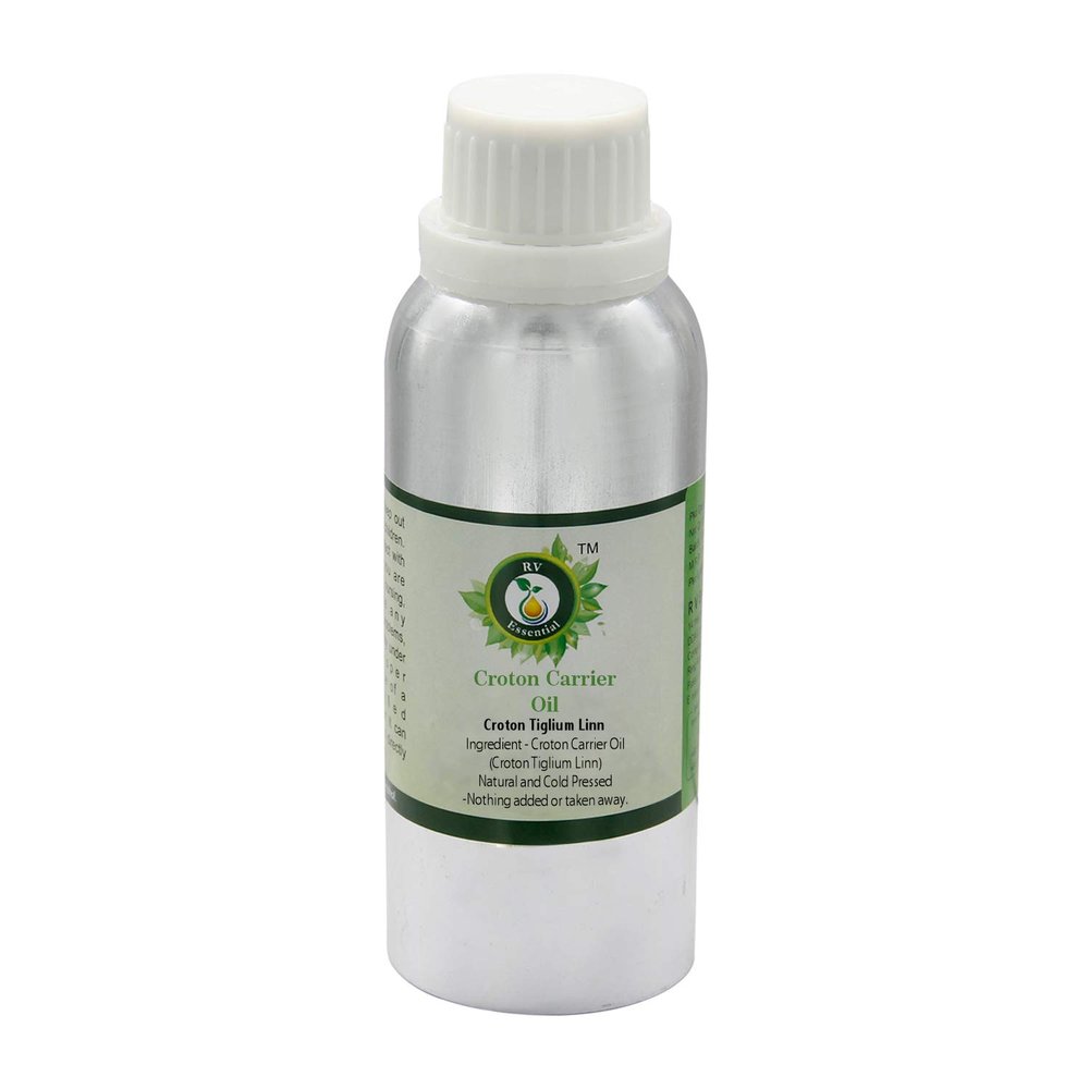 Croton Oil | Croton Tiglium Linn | for Skin | Moisturizes Skin | Anti-Aging | Reduces Scars | for Hair | for Digestion | for Body | Natural and Cold Pressed | 630ml | 21oz by R V Essential