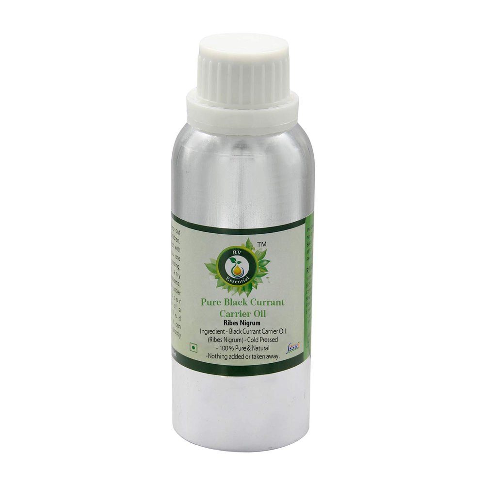 Black Currant Oil | Ribes Nigrum | Moisturizes Skin | Anti-Aging | for Face | for Body | for Eyes | for Hair | for Hair Growth | 100% Pure Natural | Cold Pressed | 630ml | 21oz by R V Essential