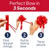 12 PCS Eye-Catching Xmas Pull Bows for Easy Gift Wrapping with Ribbon - 5" Wide Wrap Bows for Christmas Tree Decoration, Holiday Dcor, Present Wrapping, Baskets, Birthday, Easter - Stripe Bows view 3