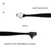 MOON Soft Bristle Toothbrush 2-Pack - Extra Soft Toothbrushes for Adults, Sensitive Gums & Teeth-Friendly - 720 Tapered Ultra-Fine Bristles per Brush for Gentle Deep Cleaning view 3