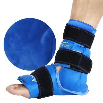 Atsuwell Ankle Ice Pack Wrap, Reusable Ice Pack for Ankle, Large Gel Cold Pack Foot for Cold Compression, Flexible Heel Gel Pack for Men Women, Relaxation
