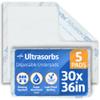 Medline Ultrasorbs Drypads with SlipResist Technology, 30" x 36", 5 Count, Super Absorbent Disposable Bed Pads, Incontinence Bed Pads, Adult Bed Pads, 10x More Absorbent, Chucks For Adults, Elderly view 1
