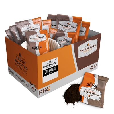 Fresh Roasted Coffee, Breakfast Blend, Kosher, Pre-Ground Fractional Packs, 2.25 Ounce, 96 Count