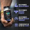 ALPHA LION Gains Candy, Supplement Pills for Muscle Growth, Size, & Strength, Nitric Oxide Booster, Muscle Builder, Use Daily to Upgrade Energy & Workout Performance, 60 Capsules (RipFACTOR) view 2