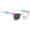 bullabulling Hollow Cat Eye Bifocal Reading Glasses, Photochromic Gray Sunglasses, 0.00/+2.50 Magnification for Women (rainbow, 3.25) view 3