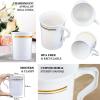 Efavormart 8 Pack - 8oz White with Gold Tres Chic Collection Disposable Plastic Coffee Cups for Weddings, Parties, Receptions, Restaurants, Cafes, Coffee Shops, catered events, Tea, Hot Chocolate view 4