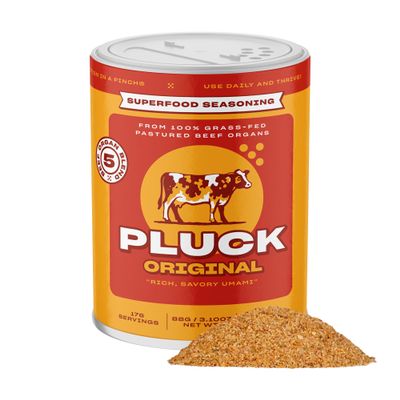 Pluck All-Purpose Organ Meat Blend Seasoning | From Grass-Fed & Grass-Finished Pastured Beef Organs with Redmond Real Sea Salt | As Seen on ABCs Shark Tank | 176 Servings