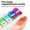 Extra Large Weekly Pill Organizer - XL Vitamin Holder with 7 Detachable AM PM Compartments - Portable Medicine Dispenser for Home and Travel, Big Supplement Container for Weekly or Daily Use, Rainbow view 4
