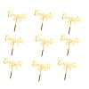 10 Pieces Congrats Acrylic Cake Toppers Gold Congratulations Cake Topper for Birthday Wedding Graduation Party Cupcake Decorations view 1