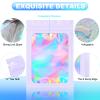 100 Pieces Smell Proof Mylar Bags- Resealable Holographic Packaging Pouch Bag with Clear Window for Food Storage Eyelash Jewelry Electronics Storage (Purple, 4 x 6 Inch) view 4