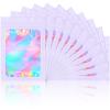 100 Pack Smell Proof Bags- Resealable Mylar Holographic Packaging Pouch Bag with Clear Window for Food Storage Eyelash Jewelry Electronics Storage (Purple, 3.5 x 4.7 Inch) view 1