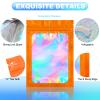 100 Pieces Smell Proof Mylar Bags- Resealable Holographic Packaging Pouch Bag with Clear Window for Food Storage Eyelash Jewelry Electronics Storage (Orange, 2.8 x 4 Inch) view 4
