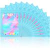 100 Pieces Smell Proof Mylar Bags- Resealable Holographic Packaging Pouch Bag with Clear Window for Food Storage Eyelash Jewelry Electronics Storage (Blue, 4 x 6 Inch) view 1