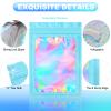 100 Pieces Smell Proof Mylar Bags- Resealable Holographic Packaging Pouch Bag with Clear Window for Food Storage Eyelash Jewelry Electronics Storage (Blue, 4 x 6 Inch) view 4