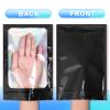 100 Pieces Smell Proof Mylar Bags- Resealable Holographic Packaging Pouch Bag with Clear Window for Food Storage Eyelash Jewelry Electronics Storage (Black, 5.5 x 7.8 Inch) view 3