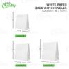EcoQuality Large White Kraft Paper Bags with Handles 13x7x17 inches, Shopping, Gift Bags, Party, Retail, Merchandise, Lunch Bags, Grocery Bags, Strong, Reusable, Durable, Ecofriendly (150) view 4
