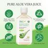 AloeCure USDA Organic Aloe Vera Juice Made Within 12 Hrs of Harvest - Pure Aloe Juice Natural Digestive Supplement to Support Digestion, Immune System and Balanced Stomach Acidity, 18 x 500ml Bottles view 3