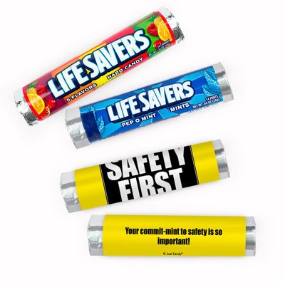 Personalized Safety Giveaways Lifesavers Rolls (20 Rolls) Pep-o-Mint