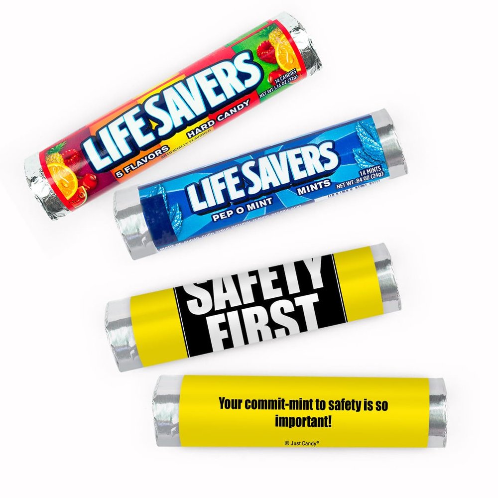 Personalized Safety Giveaways Lifesavers Rolls (20 Rolls) Pep-o-Mint