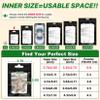 100 Pack Black Resealable Mylar Bags with Frosted Clear Window, Smell Proof Small Packaging Bags, Foil Pouch Zip Bag for Food Candy Self Sealing Storage(2.753.93 inches) view 2