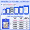 ANZNKU 100 Pcs Blue Mylar Bags, Resealable Smell Proof Small Foil Pouches view 2