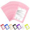 ANZNKU 100 Pcs Pink Mylar Bags, Resealable Smell Proof Small Foil Pouches view 1
