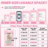 ANZNKU 100 Pcs Pink Mylar Bags, Resealable Smell Proof Small Foil Pouches view 2