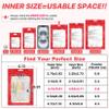 100 Pack Smell Proof Bags, Resealable Packaging Mylar Bags, Heat Seal Bags with Frosted Clear Window, Foil Pouch Smell Proof Zipper Bag for Food Storage (Red, 4.13 x 5.91 Inches) view 2