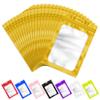 ANZNKU 100 Pcs Golden Mylar Bags, Resealable Smell Proof Bag Foil Pouches view 1