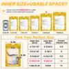 ANZNKU 100 Pcs Golden Mylar Bags, Resealable Smell Proof Bag Foil Pouches view 2